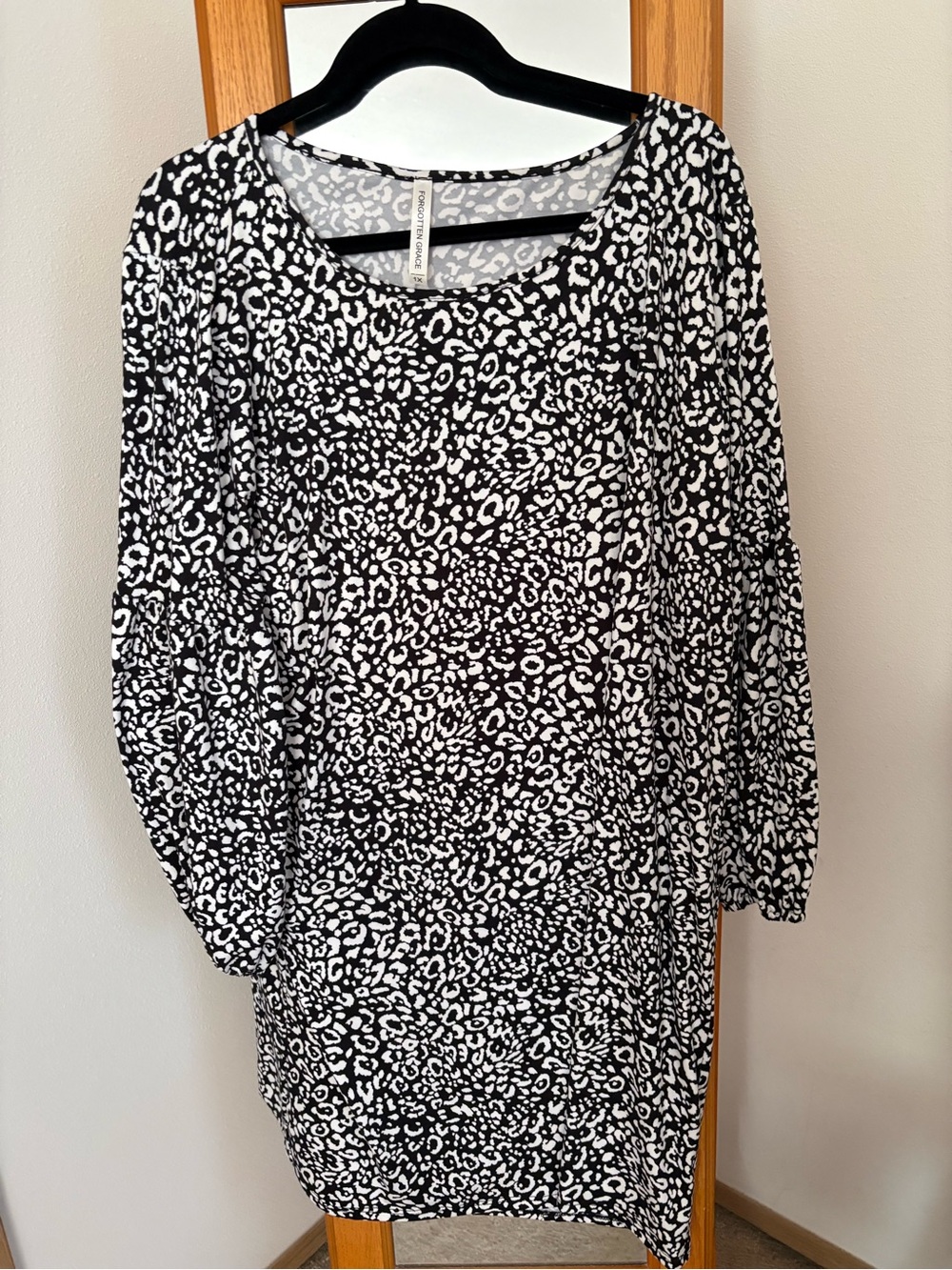 Black & White Printed Tiered Women's Skirt